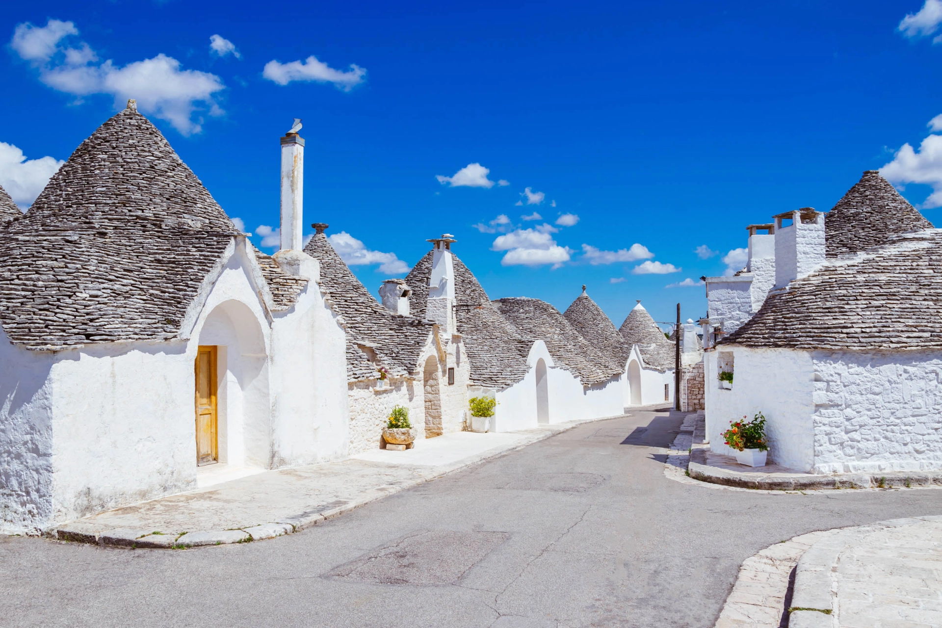 De unika trulli-husen i Alberobello
