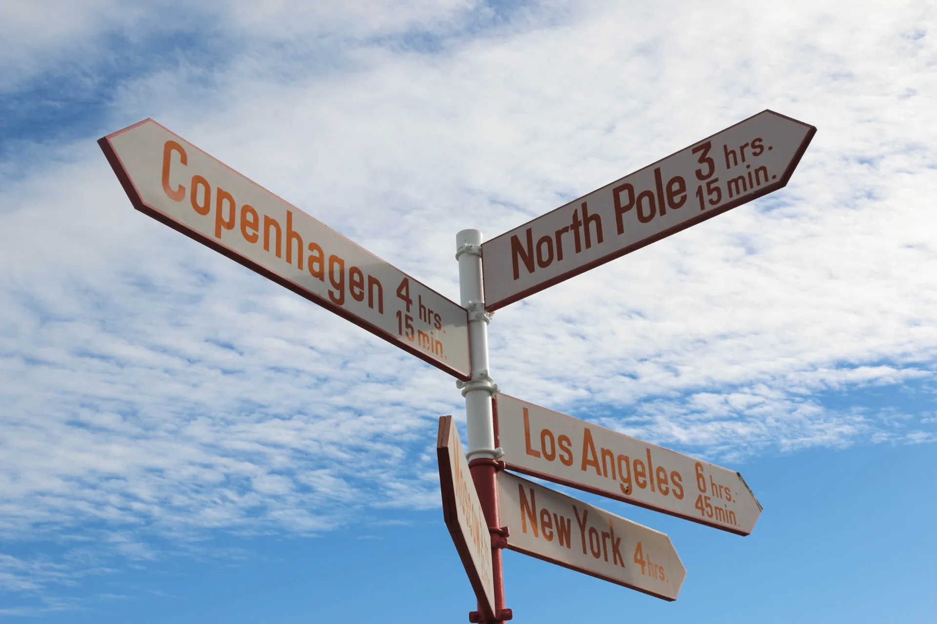 Vägmärke i Kangerlussuaq Vägmärke i Kangerlussuaq