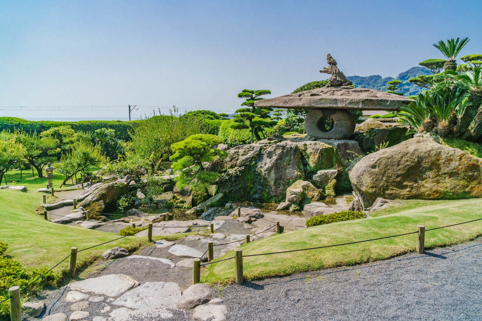 Landskapsträdgård i Kagoshima