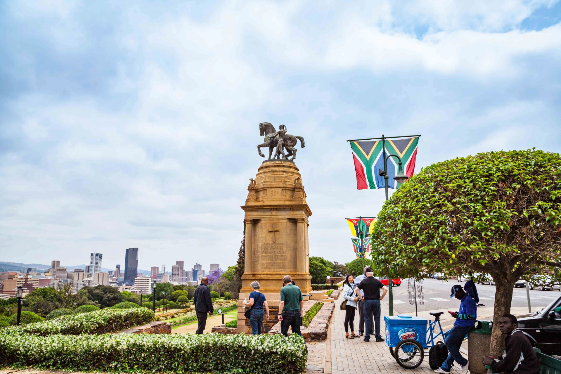 Regeringsbyggnaden i Pretoria - Union Buildings - rymmer bland annat Sydafrikas president