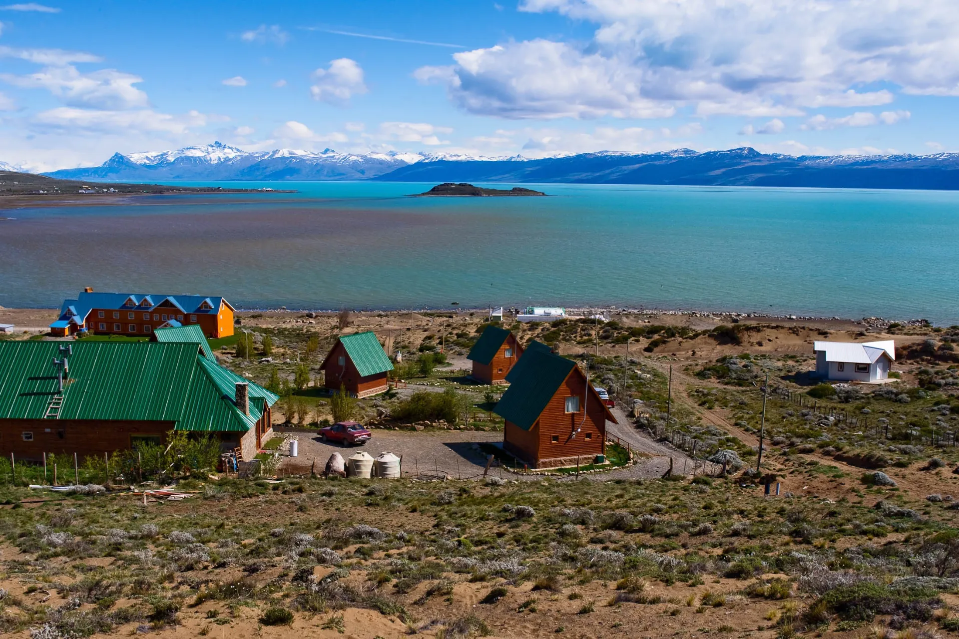 Utsikt över Lago Argentino nära El Calafate i Patagonien
