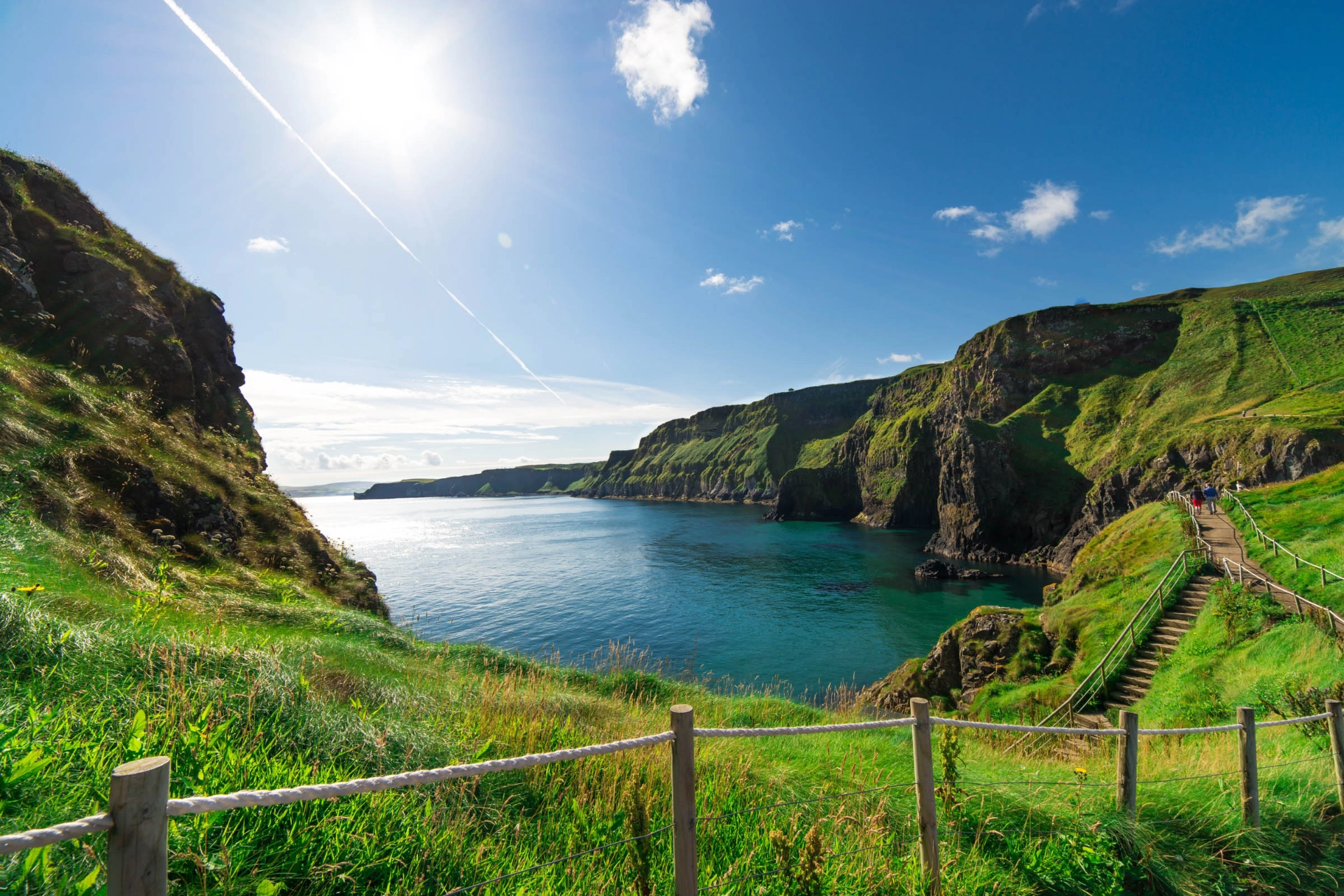 Kustlandskap vid Carrick-a-Rede-repbron