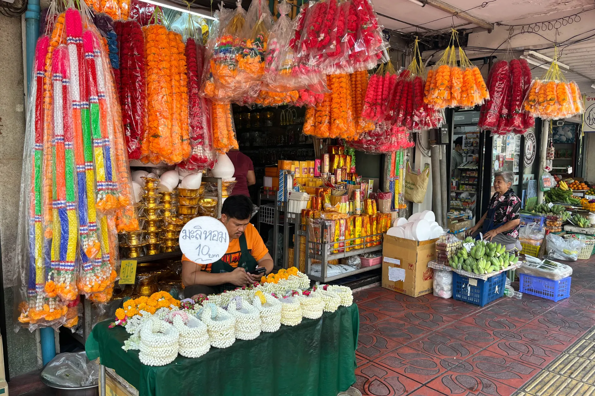 Bangkok marknadsscen Bangkok marknadsscen