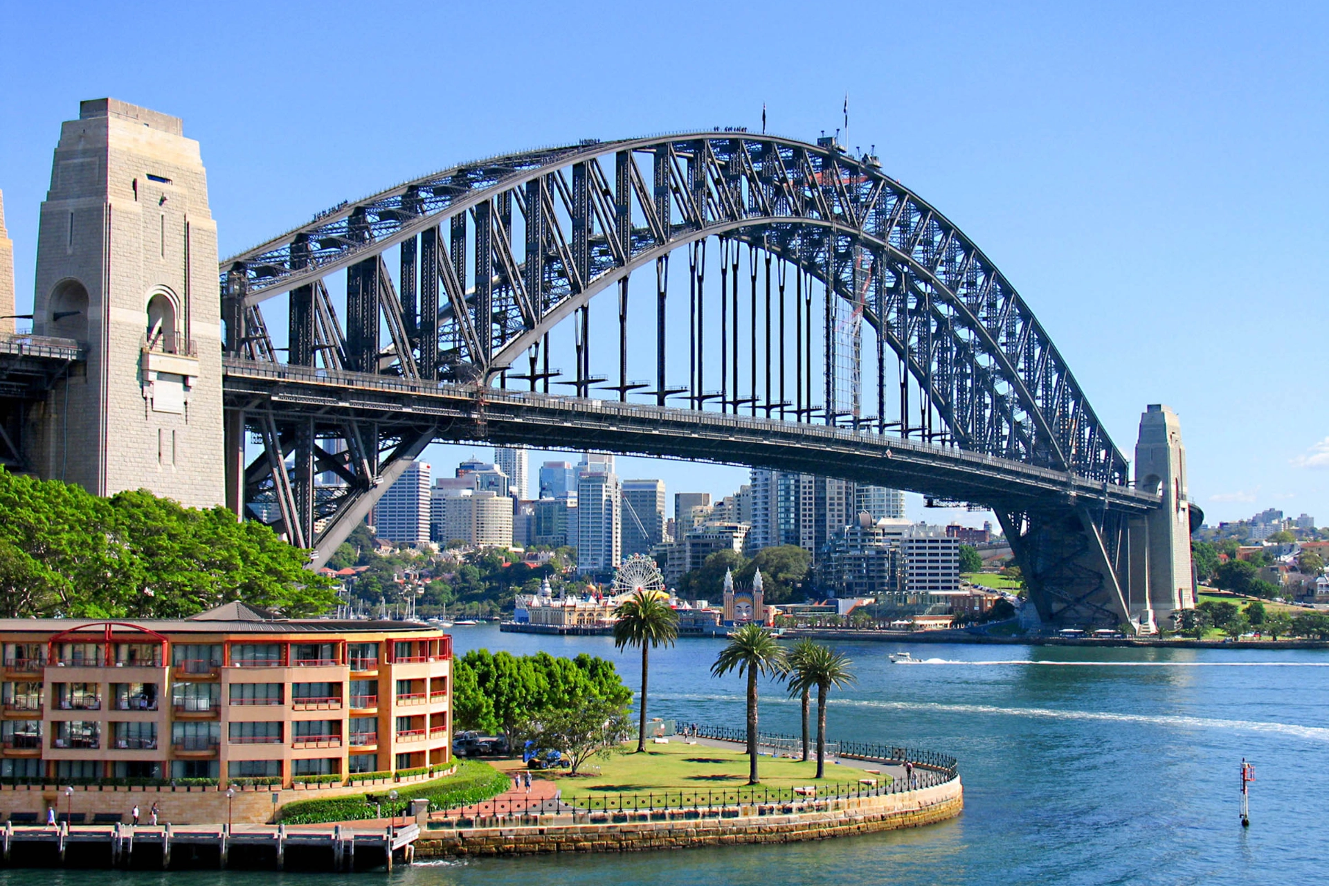 Sydney Harbour Bridge förbinder Sydney centrum med North Shore
