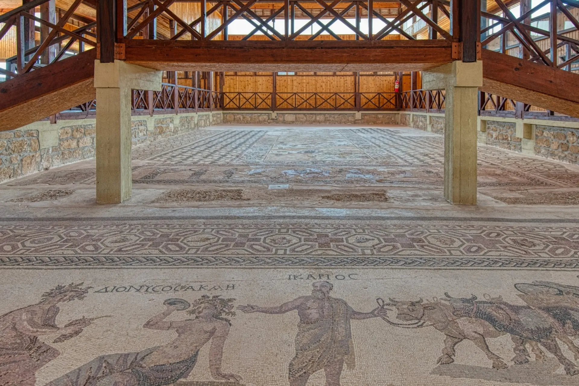 Romerska mosaiker i Dionysos villa, som ligger i Paphos arkeologiska park