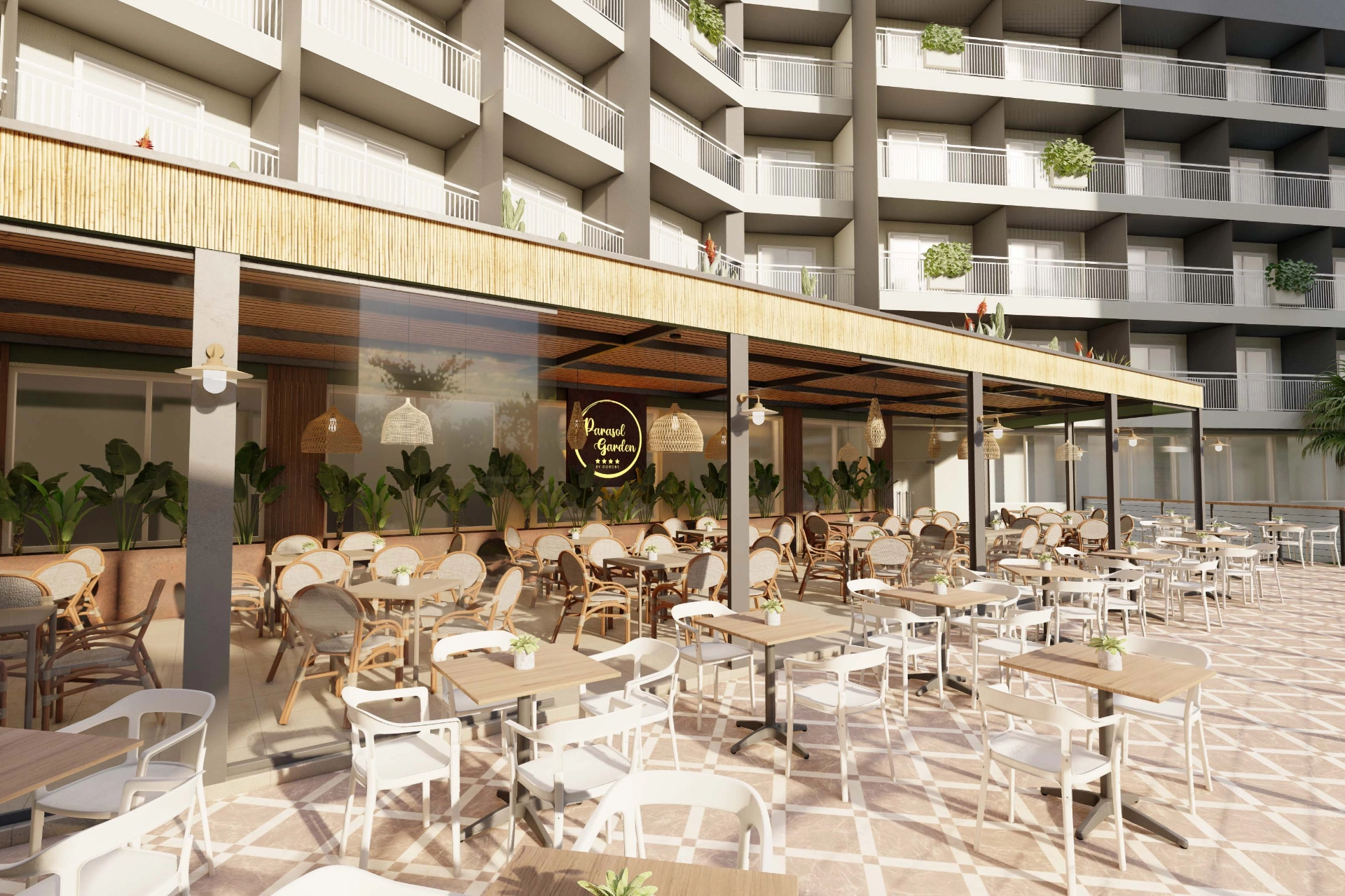 Restaurang vid Hotel Parasol