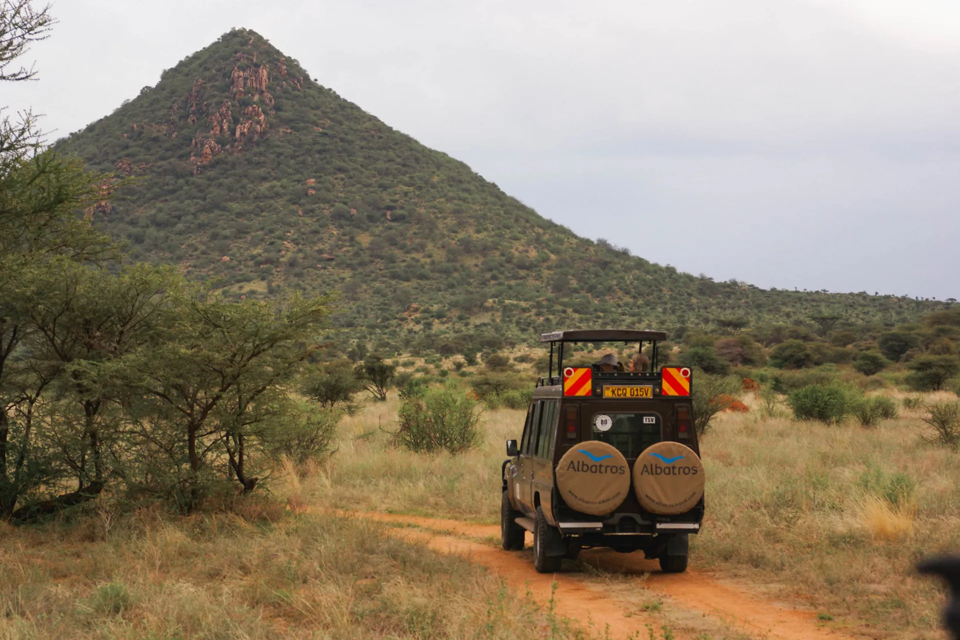 Albatros’ safarijeep på jobbet