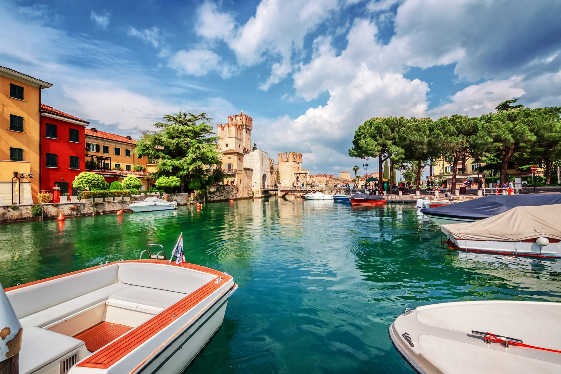Scaliger-slottet i Sirmione vid Gardasjön