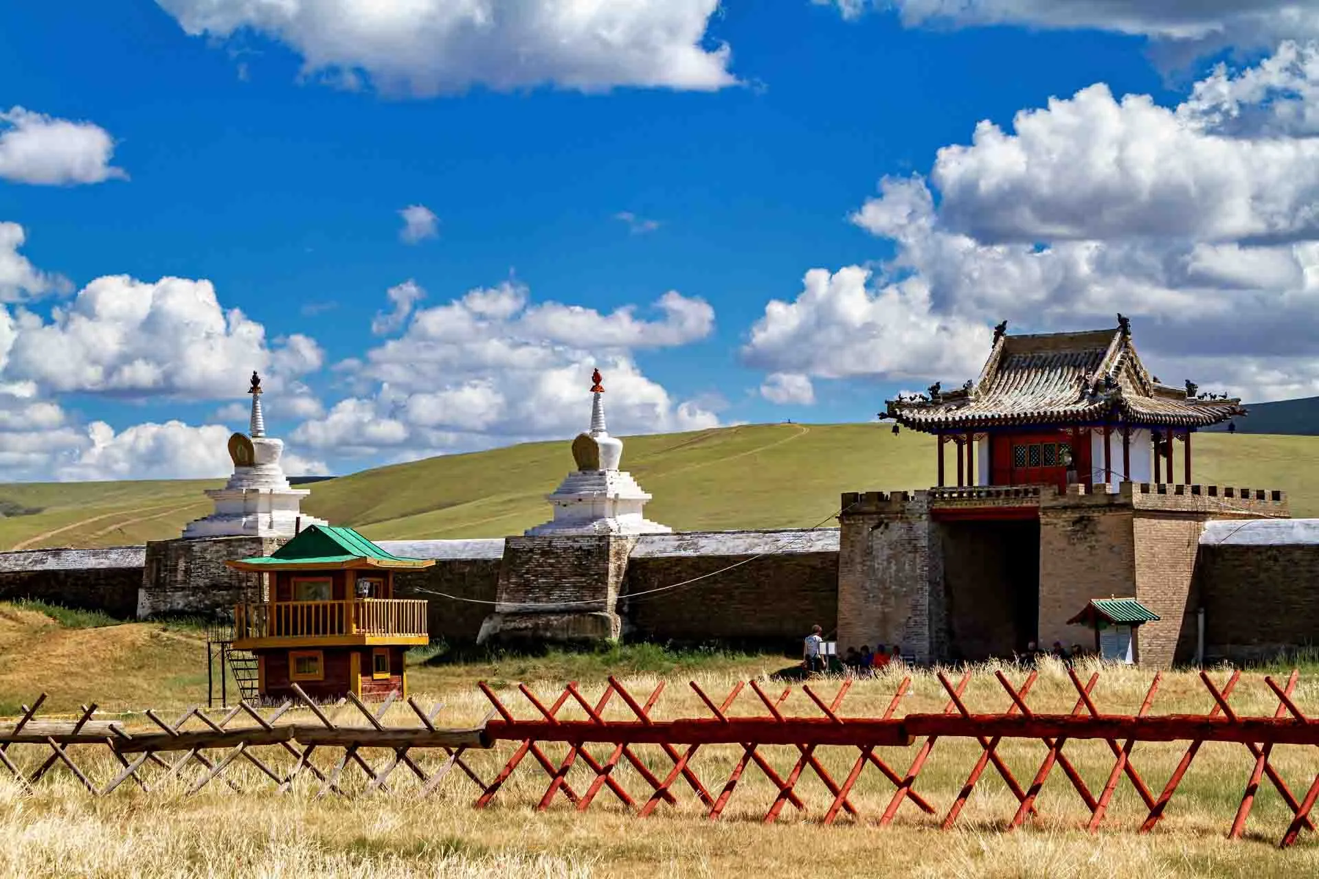 Ingången till Erdene Zuu-klostret nära Karakorum