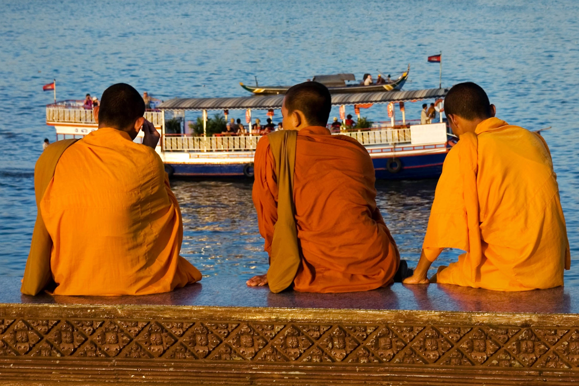 Munkar i Phnom Penh, Kambodja