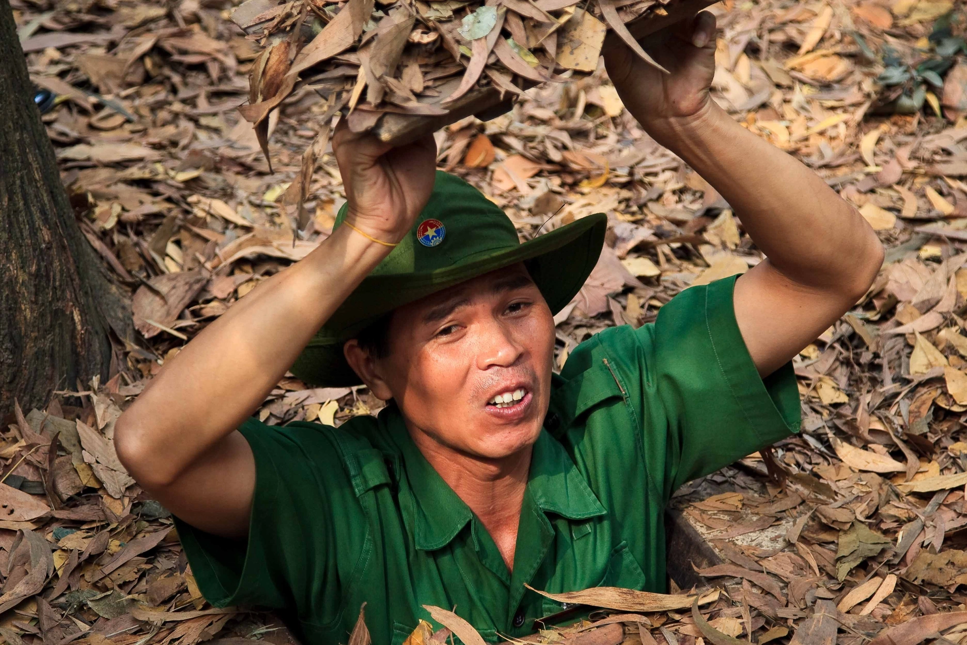 De berömda Cu Chi-tunnlarne blev byggt av Vietcong 1940-1960