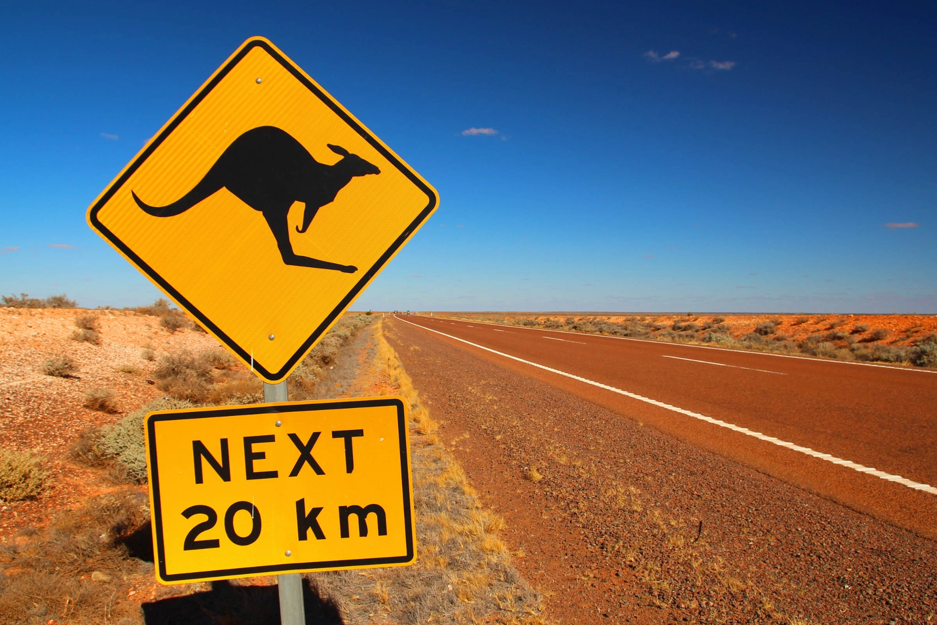 Vanligt vägmärke i Australien