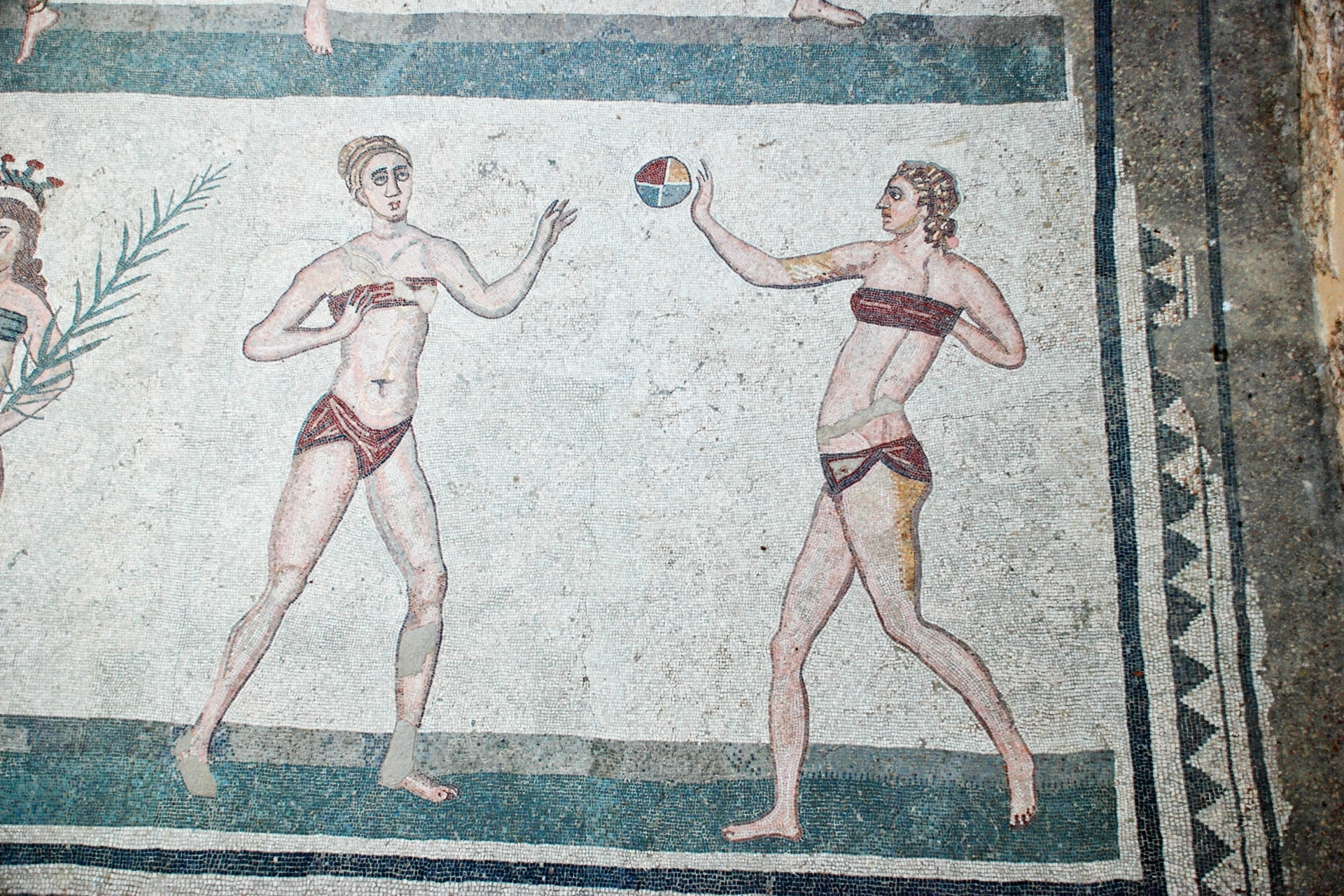 Golv-mosaik i Piazza Armerina