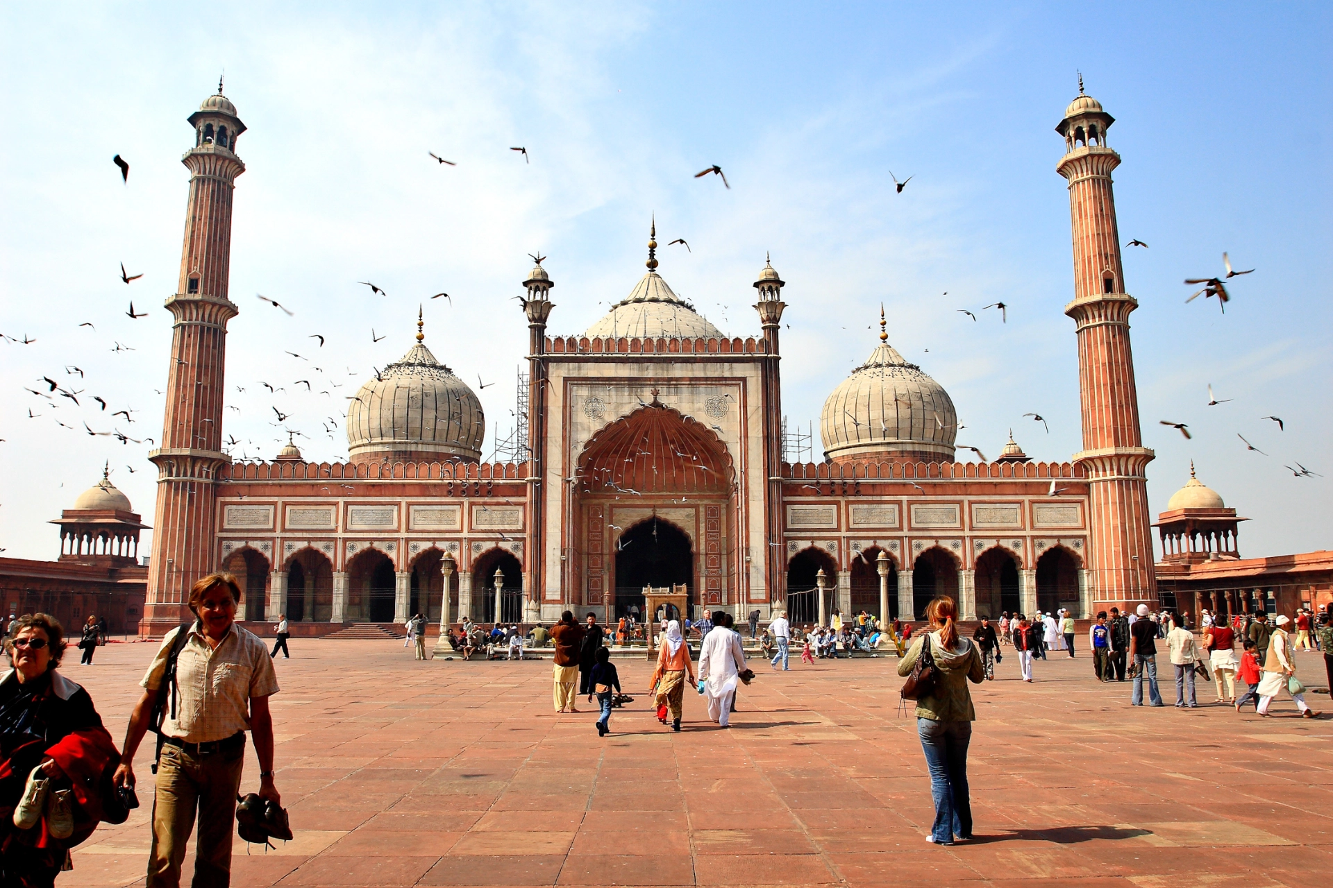 Jama-moskén är en av de största och finaste i Indien
