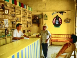 Mezcalbar med lokala specialiteter
