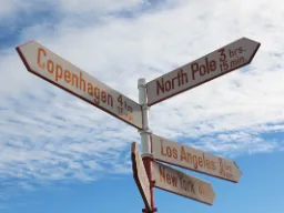 Vägmärke i Kangerlussuaq Vägmärke i Kangerlussuaq