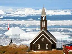 Zions kyrka i Ilulissat byggdes i slutet av 1700-talet Zions kyrka i Ilulissat byggdes i slutet av 1700-talet