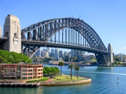 Sydney Harbour Bridge förbinder Sydney centrum med North Shore