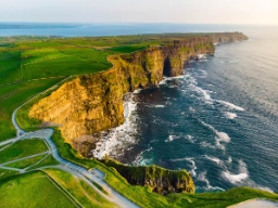Flygfoto över Cliffs of Moher