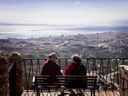 Utsikt över kusten från den vita staden Mijas