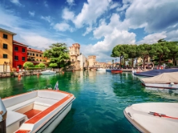 Scaliger-slottet i Sirmione vid Gardasjön