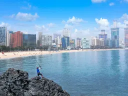 Haeundae strand i Busan – Koreas mest berömda strand
