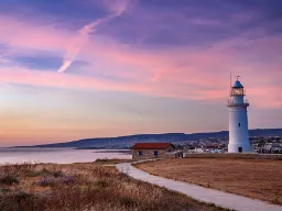 Fyren i Paphos arkeologiska park är fortfarande i bruk