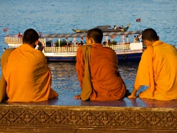 Munkar i Phnom Penh, Kambodja