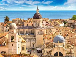 Utsikt över den gamla stadsdelen i Dubrovnik