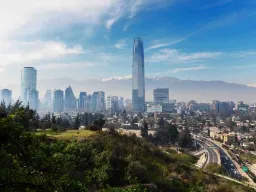 Santiagos skyline i Chile