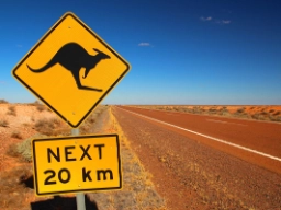 Vanligt vägmärke i Australien