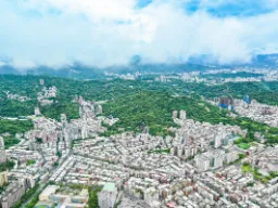 Utsikt från observatoriet i Taipei