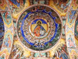 Kupolmålning i Rilaklostret i Bulgarien