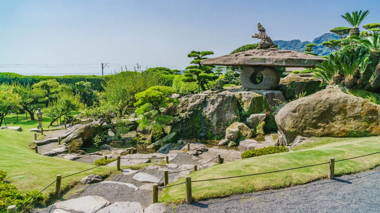 Landskapsträdgård i Kagoshima Landskapsträdgård i Kagoshima