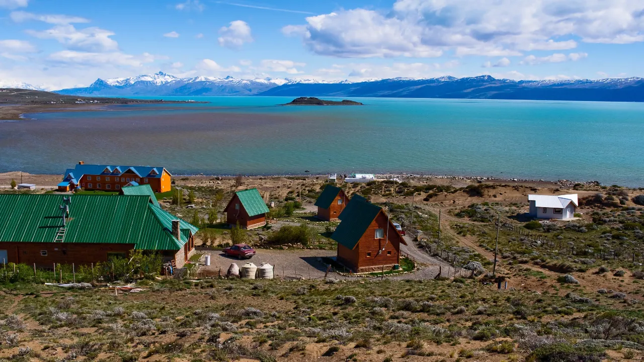 Utsikt över Lago Argentino nära El Calafate i Patagonien