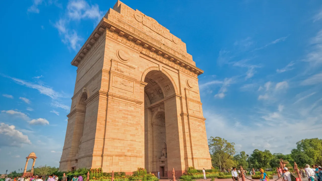 India Gate i New Delhi är ett minnesmärke för de fallna i första världskriget India Gate i New Delhi är ett minnesmärke för de fallna i första världskriget