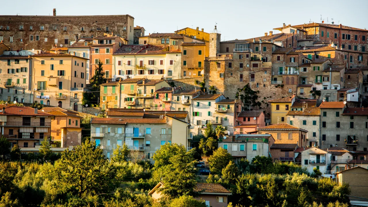 Den gamla kurorten Chianciano Terme