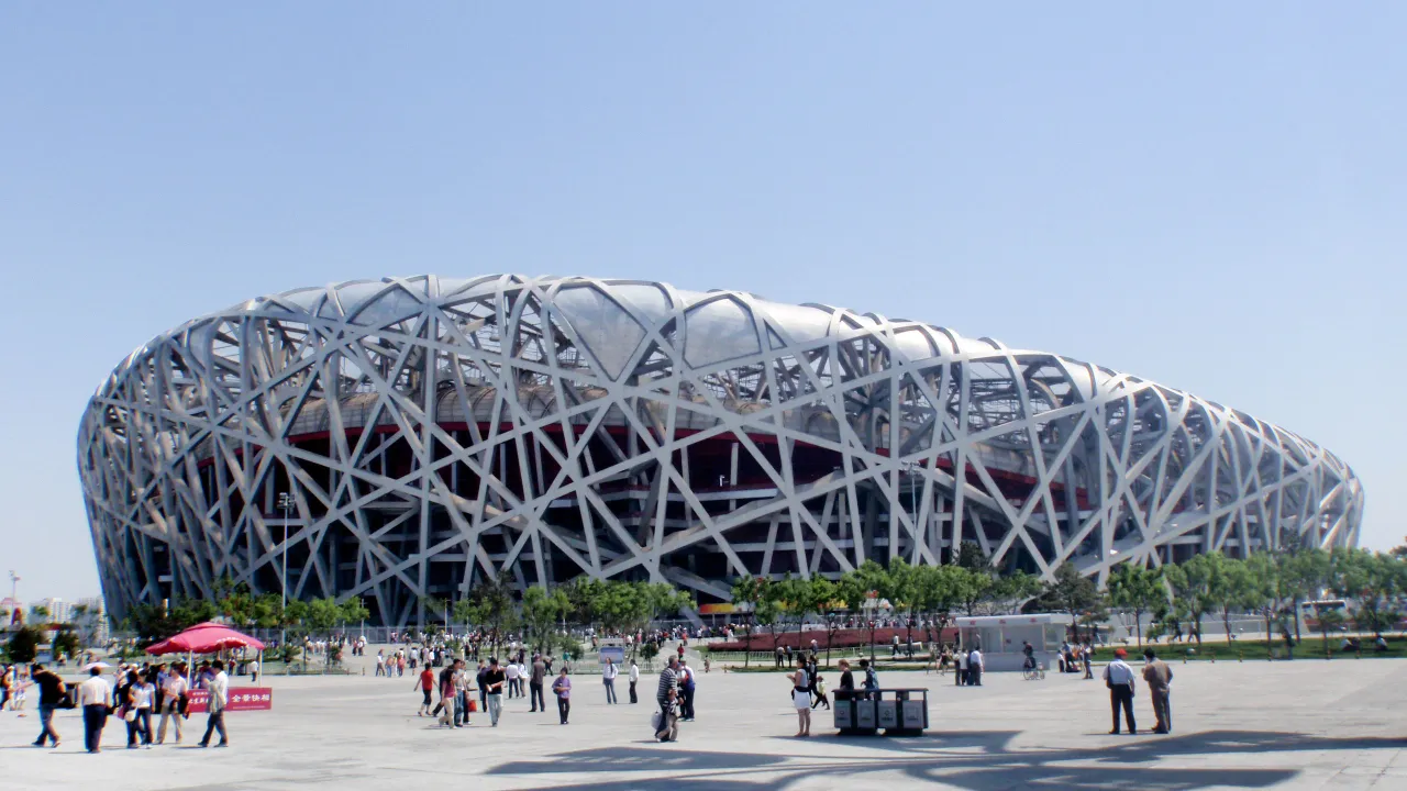 Fågelboarenan i Peking – byggd till OS 2008
