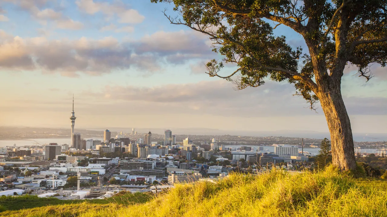 Auckland – Segelstaden – med Sky Tower Auckland – Segelstaden – med Sky Tower