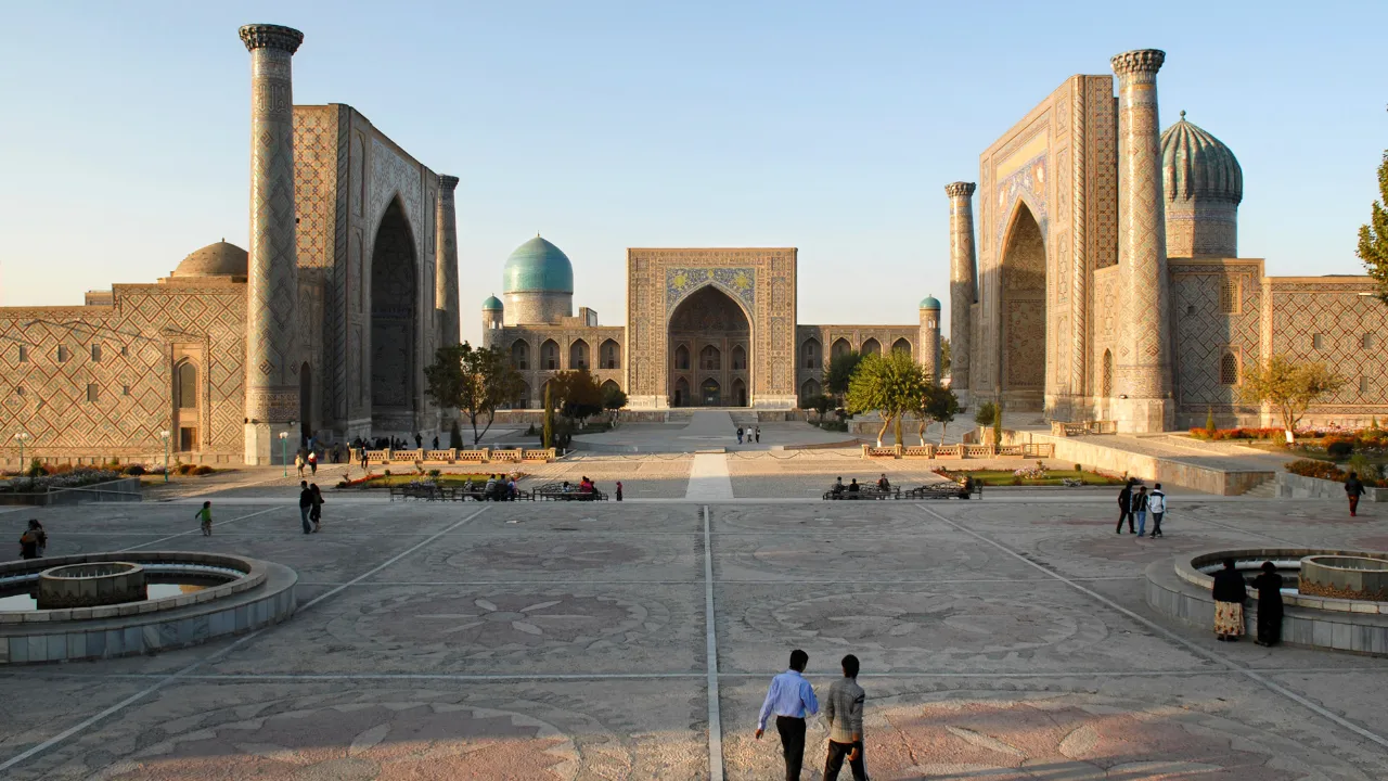 Registantorget i Samarkand, Uzbekistan