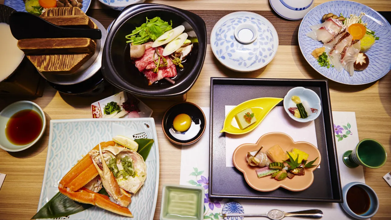 En traditionell kaiseki-middag
