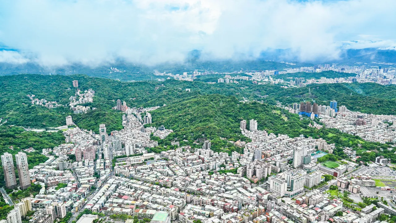 Utsikt från observatoriet i Taipei