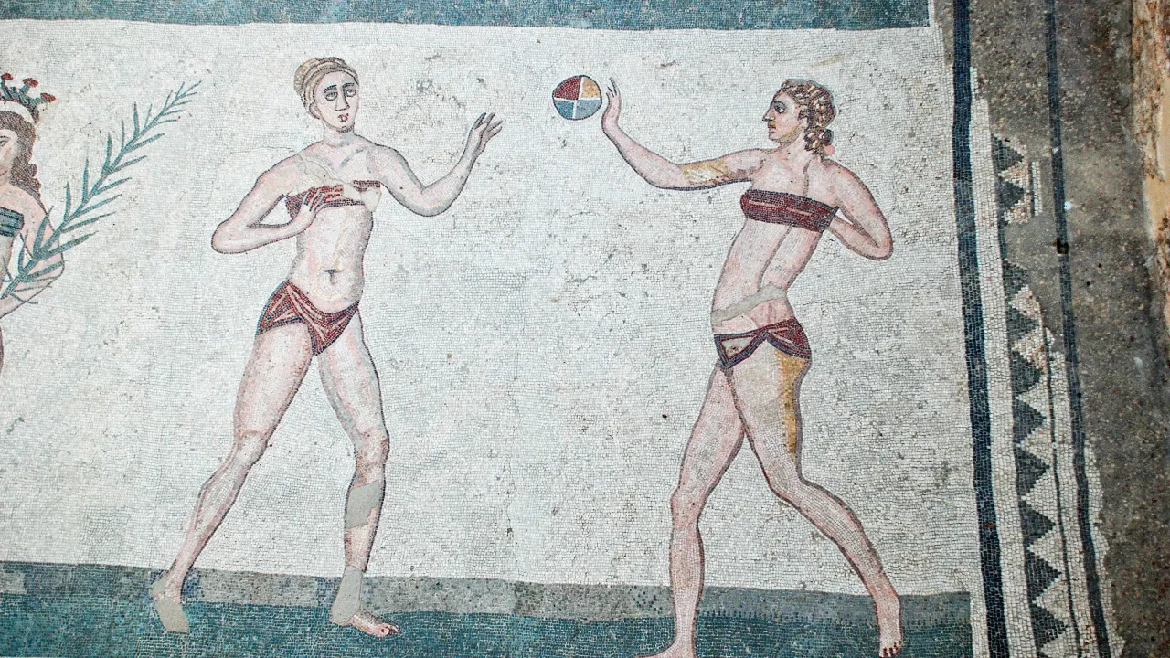 Golv-mosaik i Piazza Armerina Golv-mosaik i Piazza Armerina